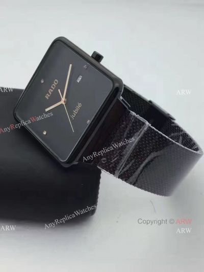 Rado Jubile Copy Wristwatch Black Case and Rose Gold Hands